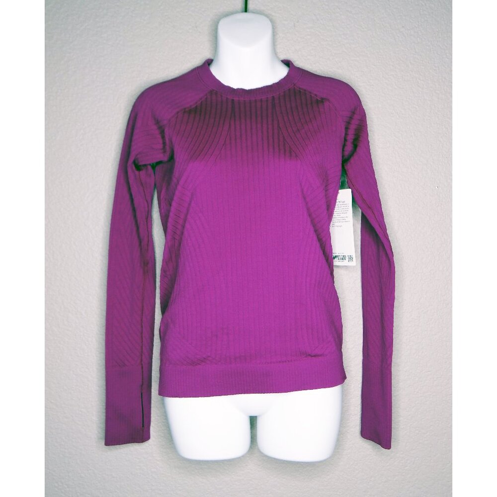 lululemon Rest Less Pullover in Aerial Current Deep Fuschia  / Purple Size 6